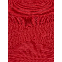 Red Mini Dress with Off-shoulder Design and Elastic Inserts on the Front in Tech Fabric Women