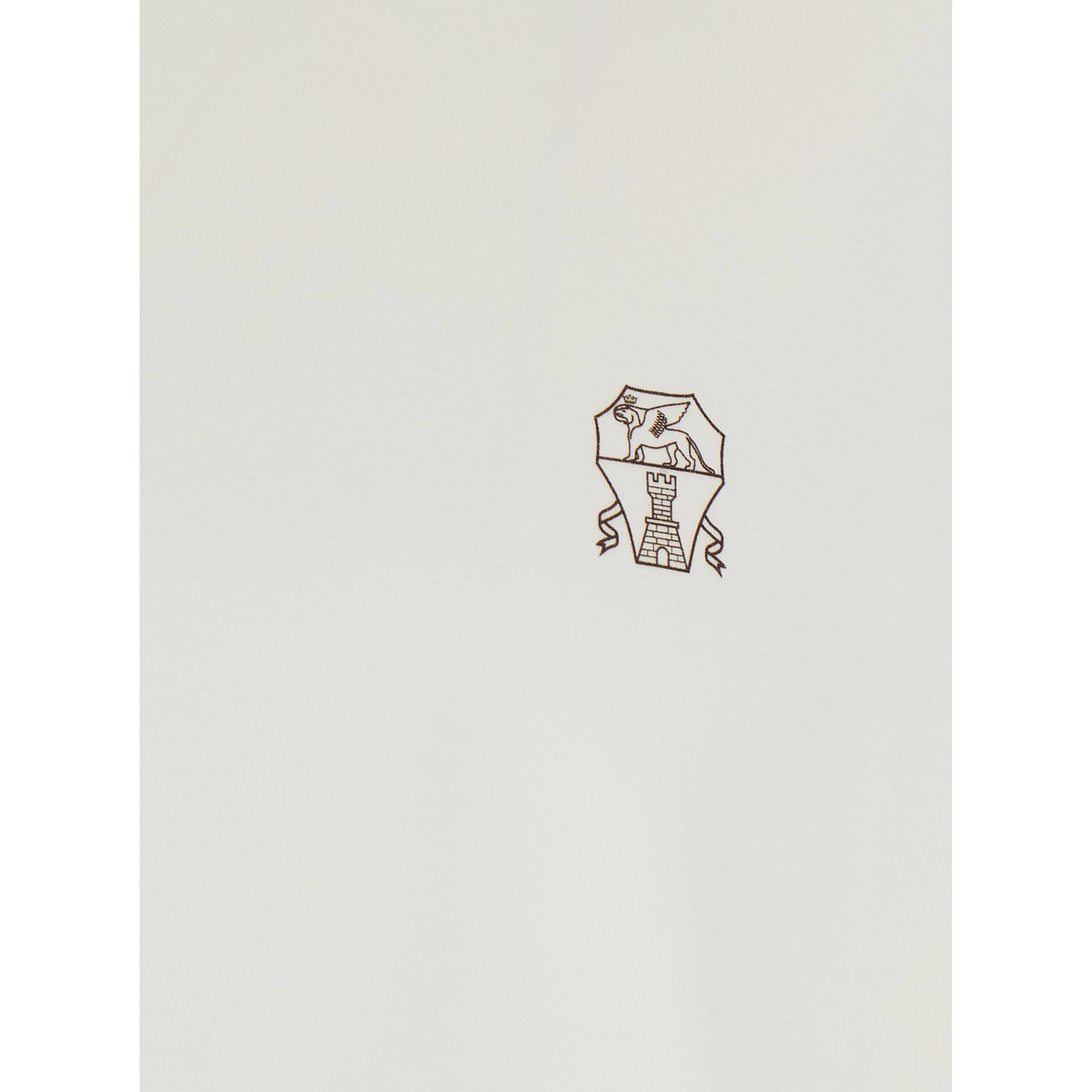 White T-shirt with printed logo on chest in cotton for men