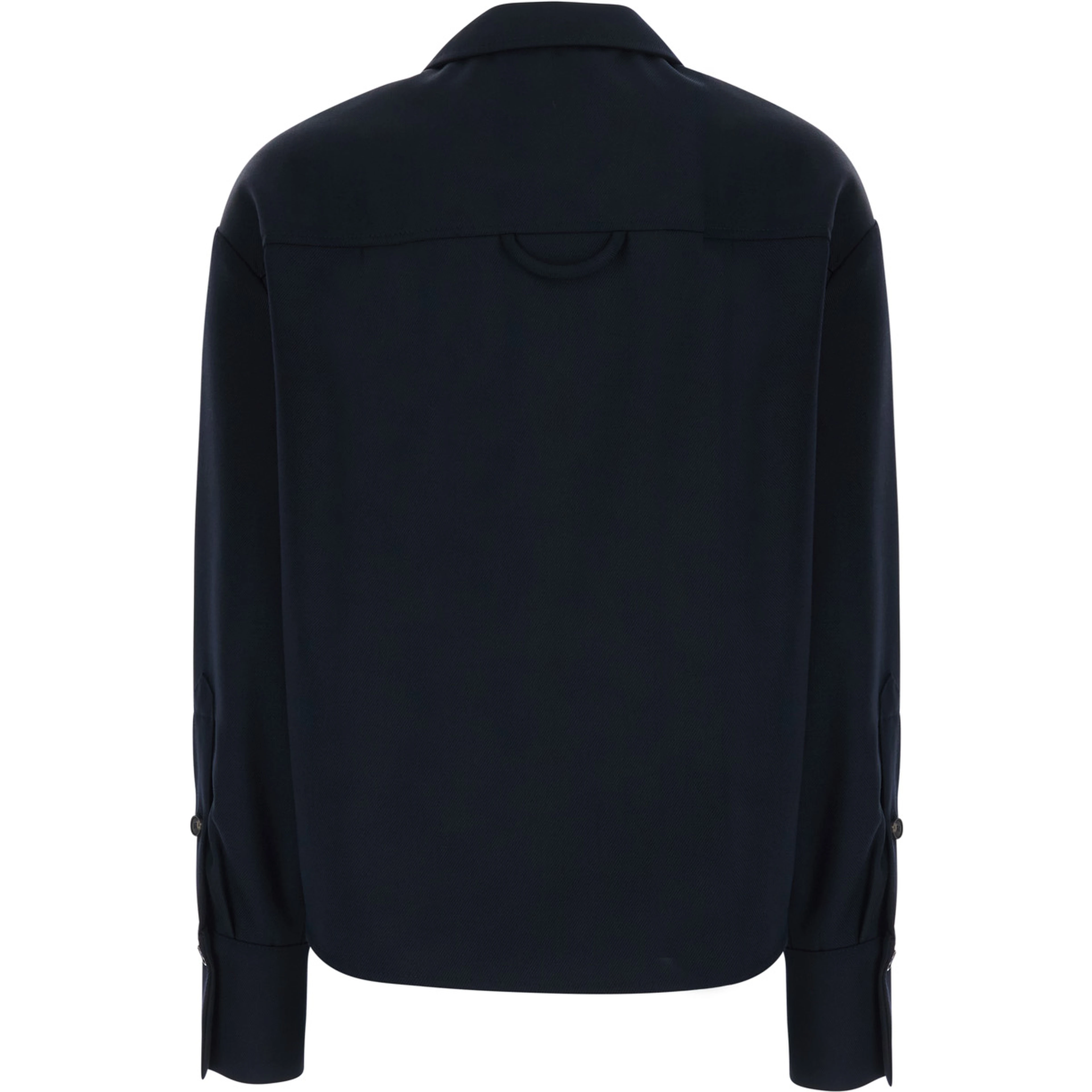 Britt Blue Sweater with classic collar in Blend wool for women
