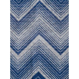 MAREA blue Towel with Zig Zag motif all-over in  cotton home