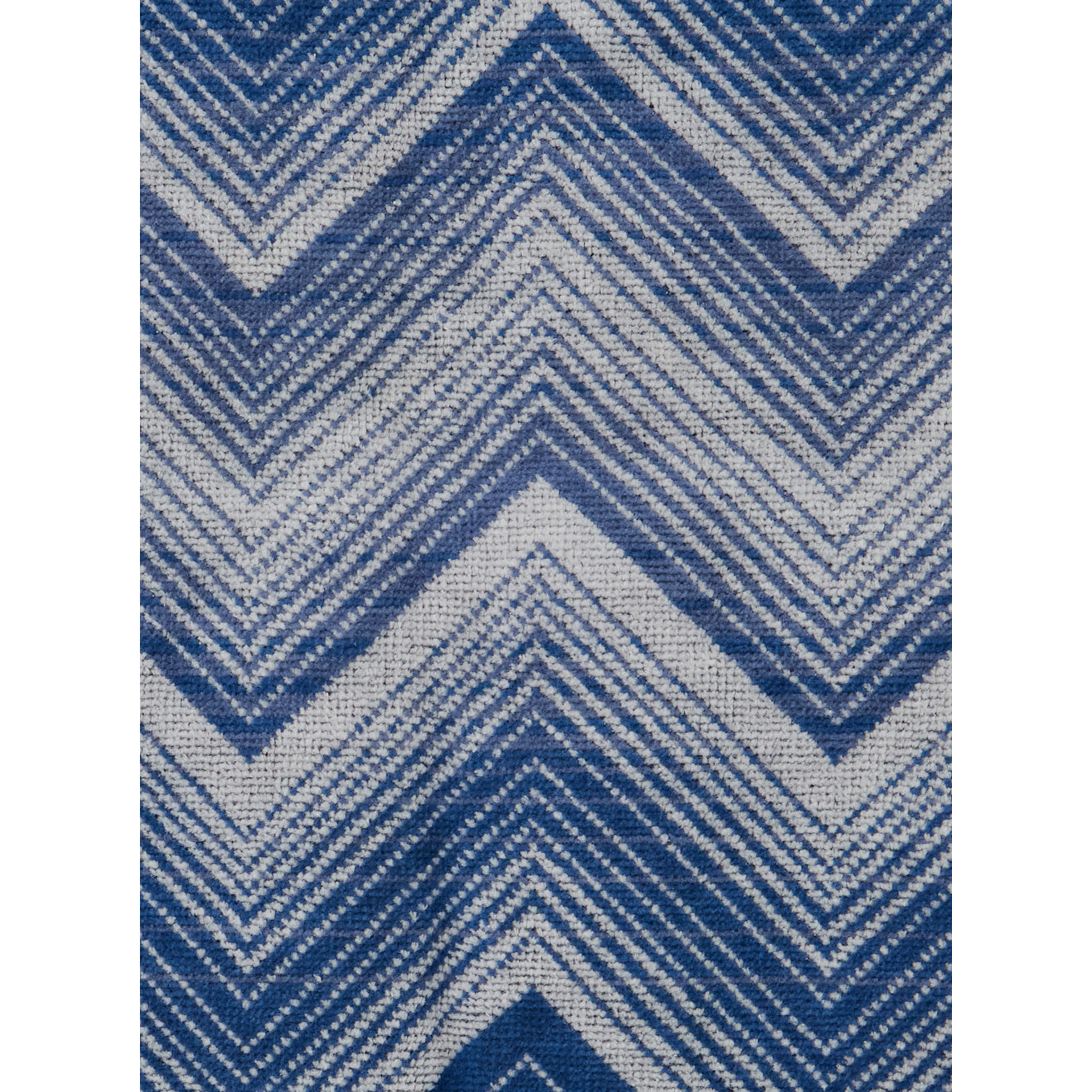 MAREA blue Towel with Zig Zag motif all-over in  cotton home