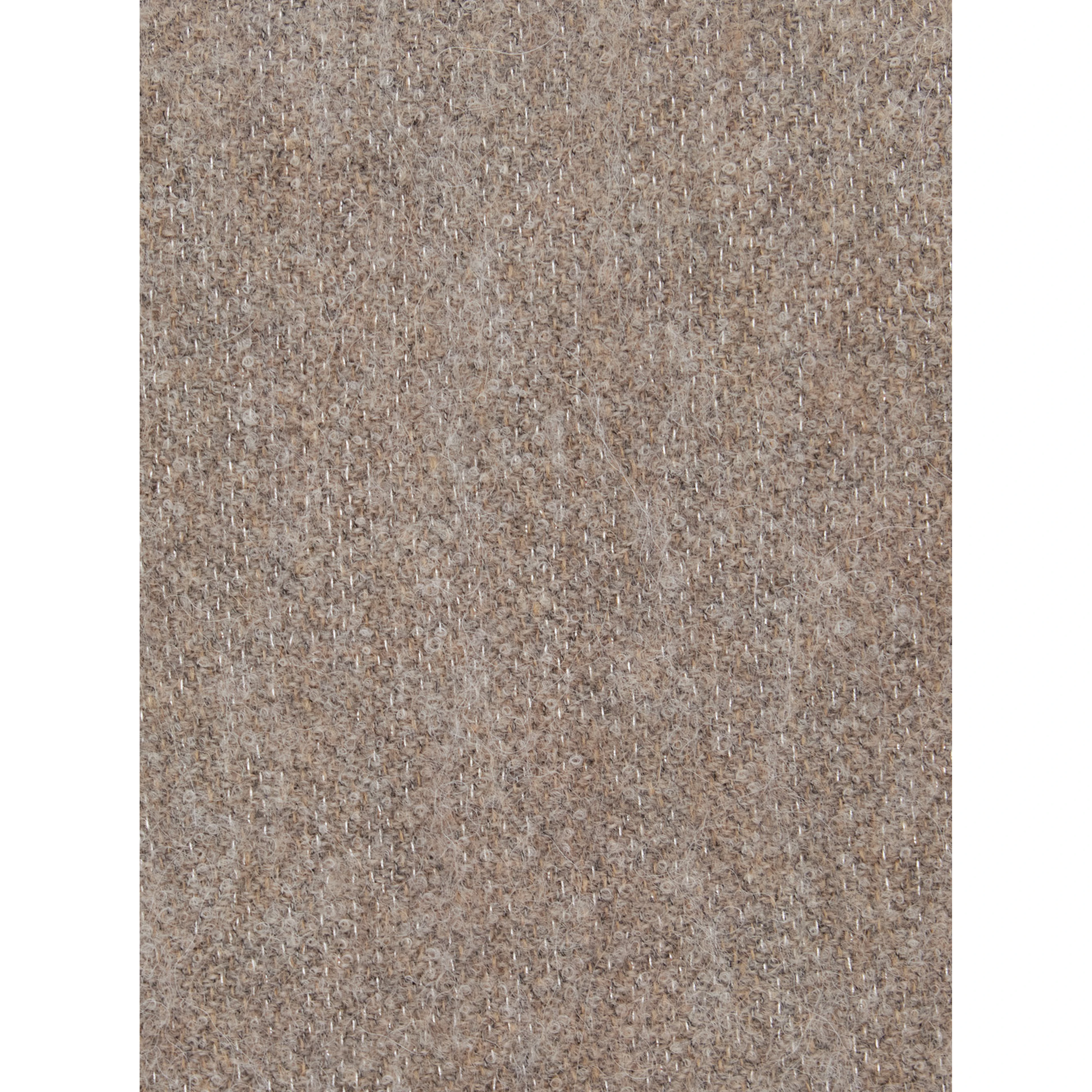 beige scarf with Square design adn frayed edges in wool and cashmere blend women