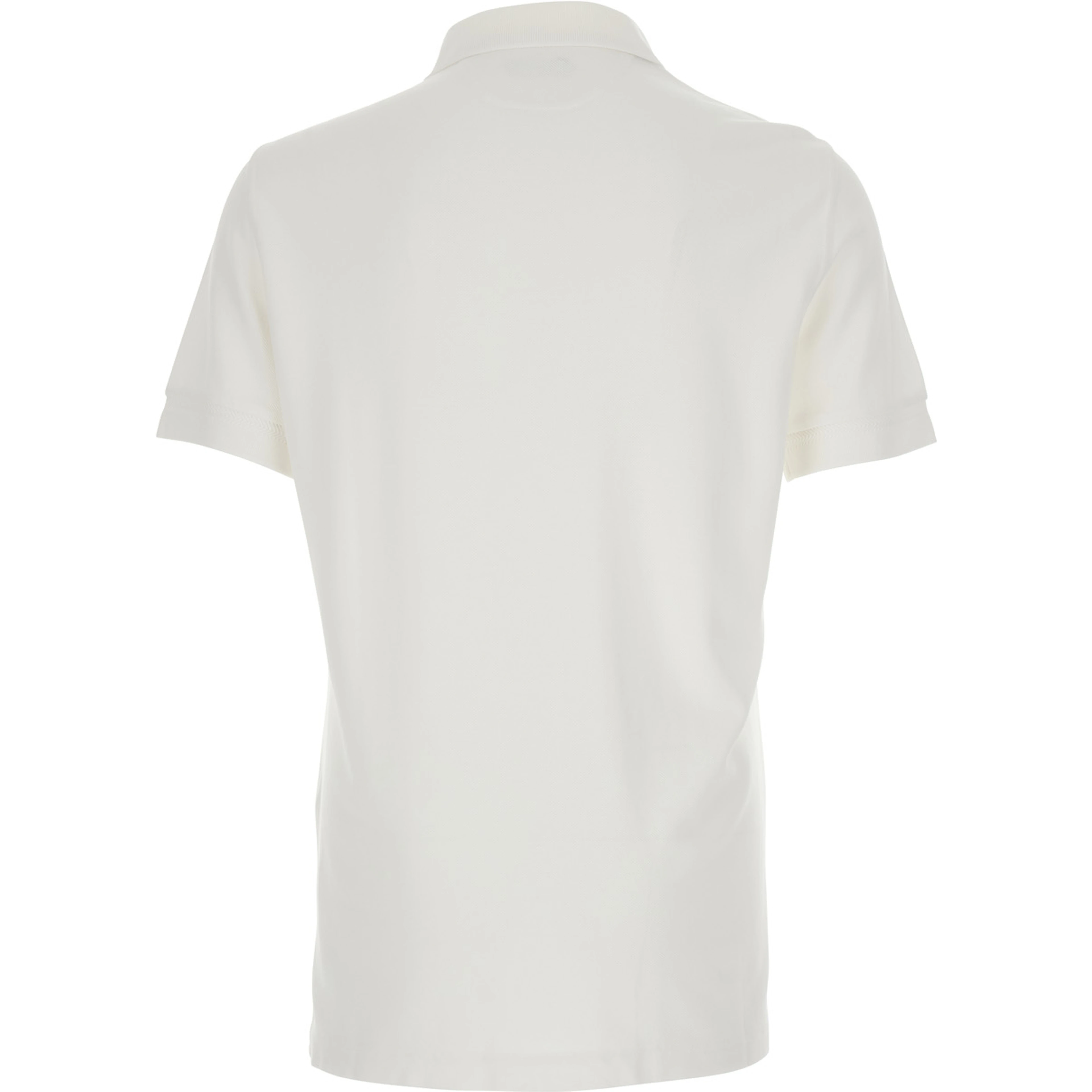 White Polo Shirt with Classic Collar and Front Closure in Cotton Blend Men