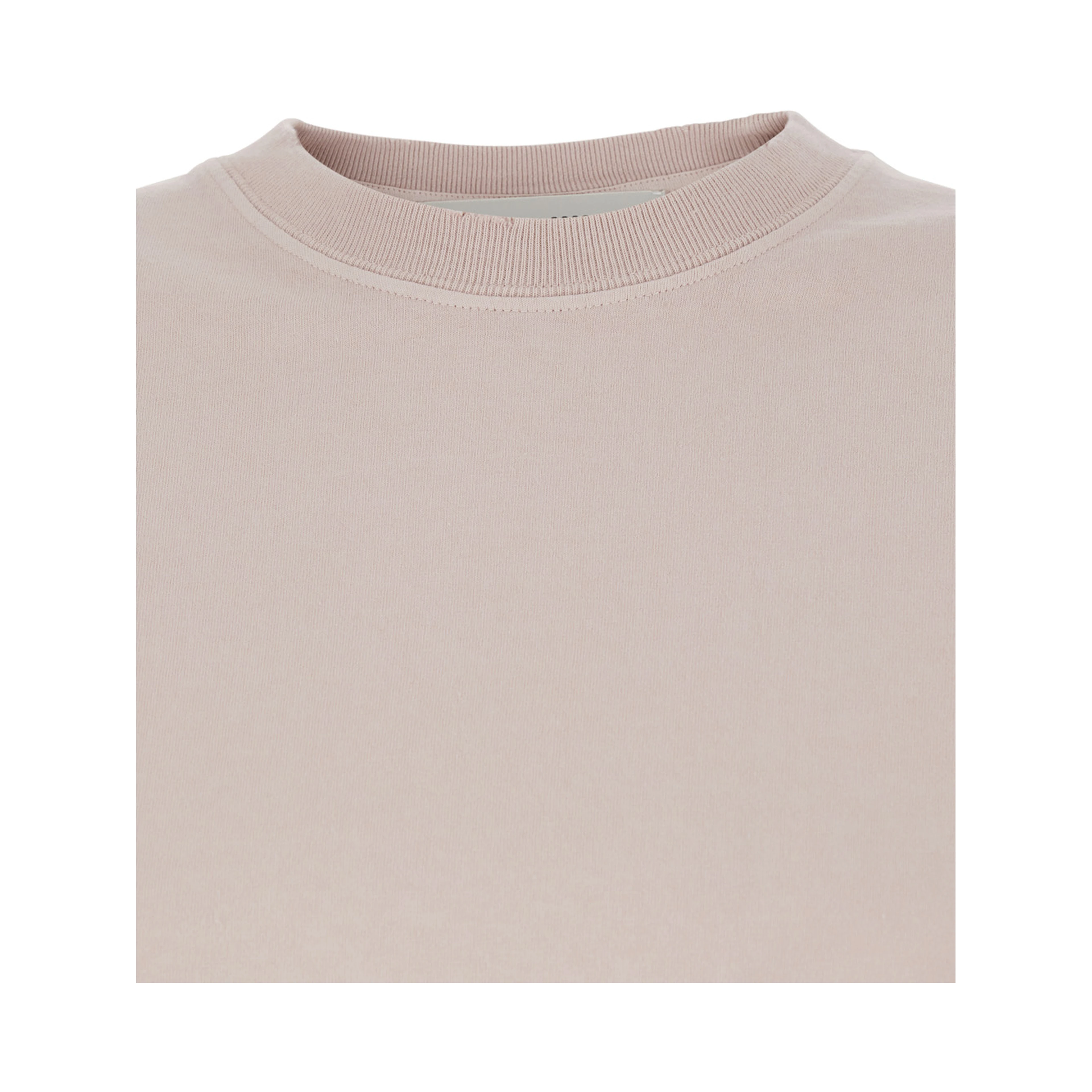 Pink Crew Neck T-shirt with Maxi Logo on the Back in cotton for Women