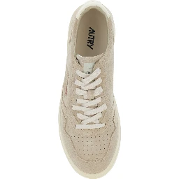 Medalist Beige Sneaker Low Top with Logo Patch on the Tongue and Suede Details Men