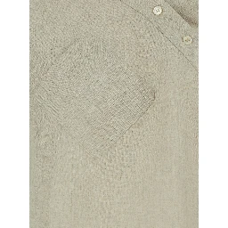 Heart beige Shirt with Asymmetrical Buttoning and Chest Pocket in Cotton Woman