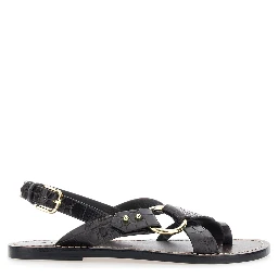 FLORENCE Brown Leather Sandals for Women