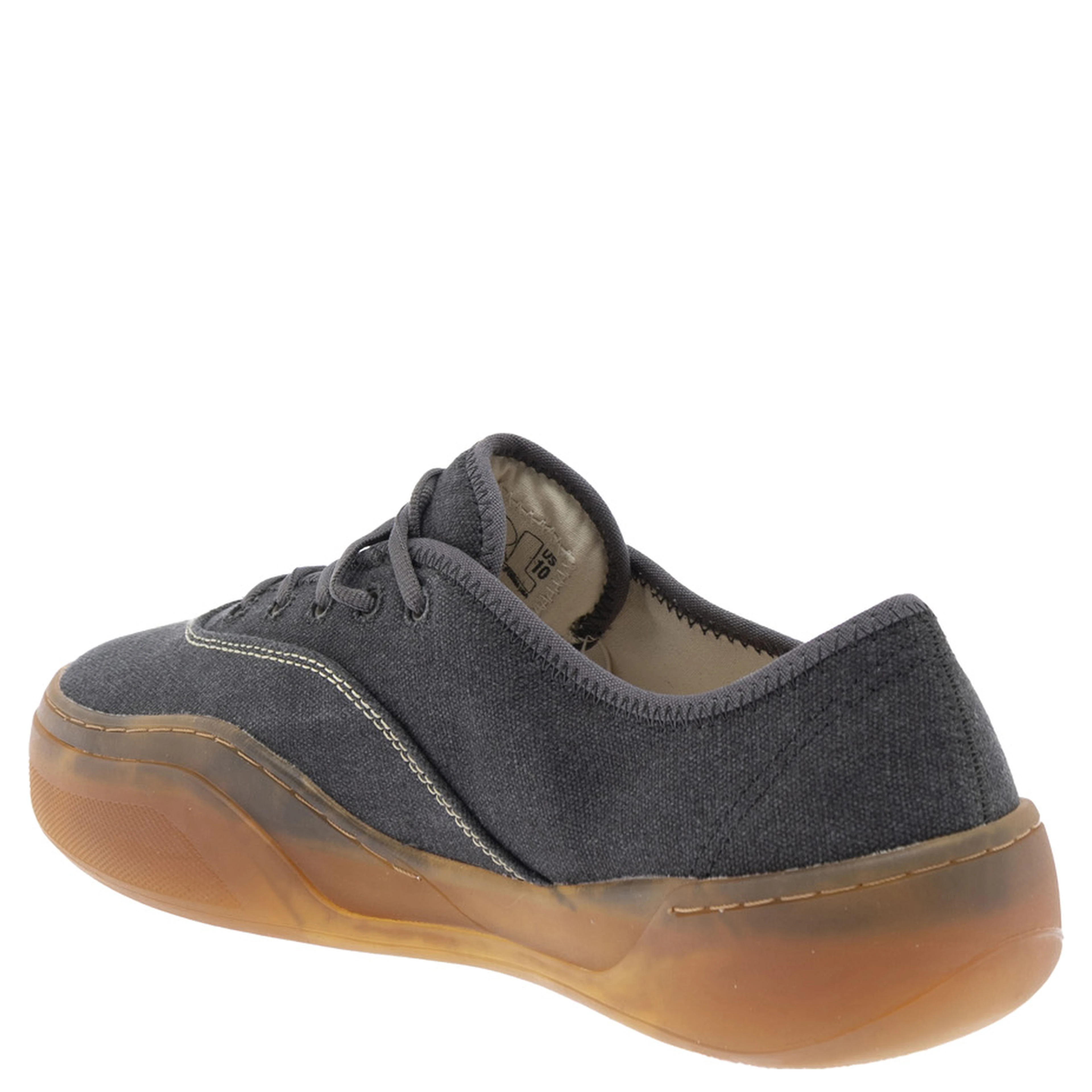 Low Skate Black Sneakers Low Top with Contrast Sole in Cotton Man
