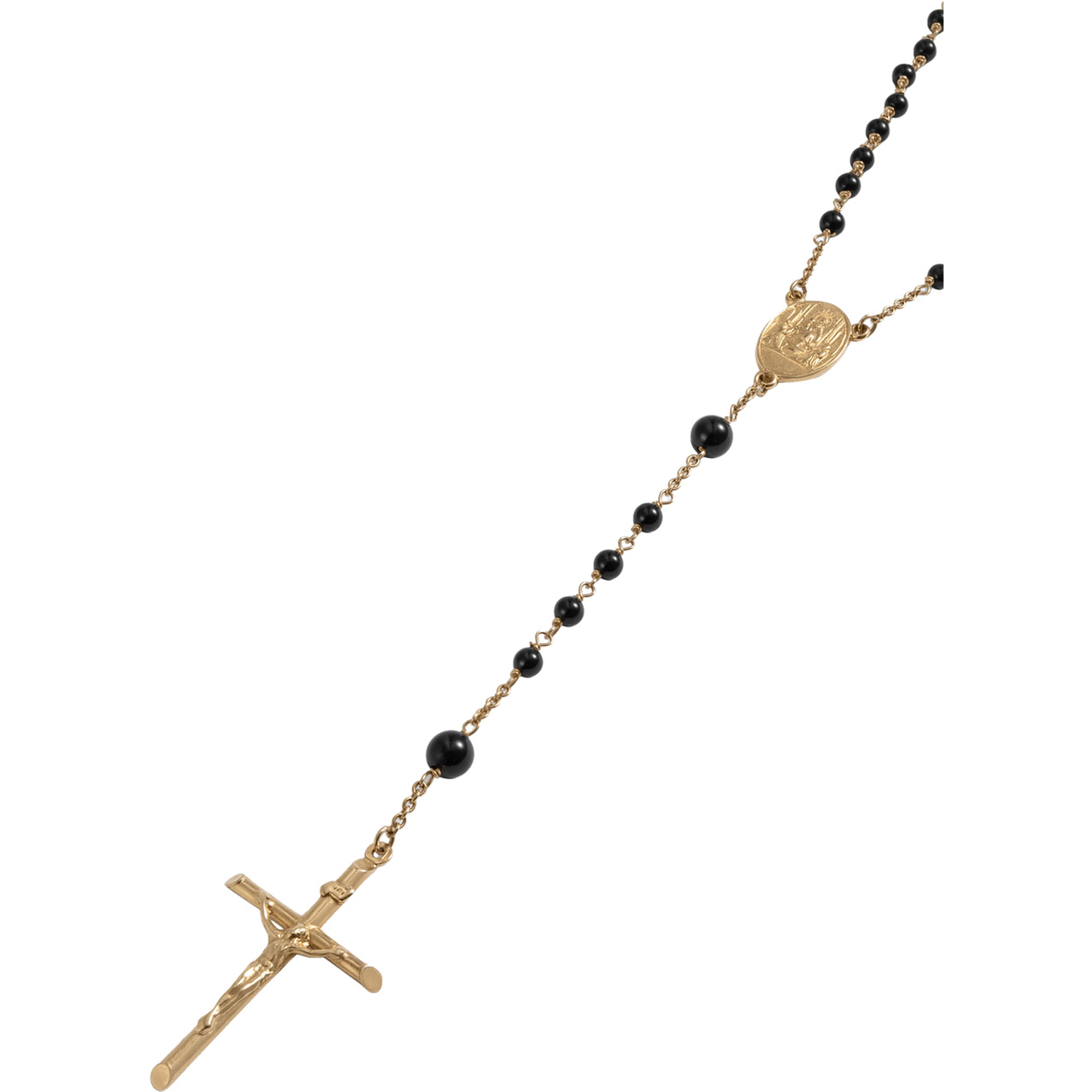Gold Cross Pendant Necklace with Claw Clasp Closure on the Back for Men