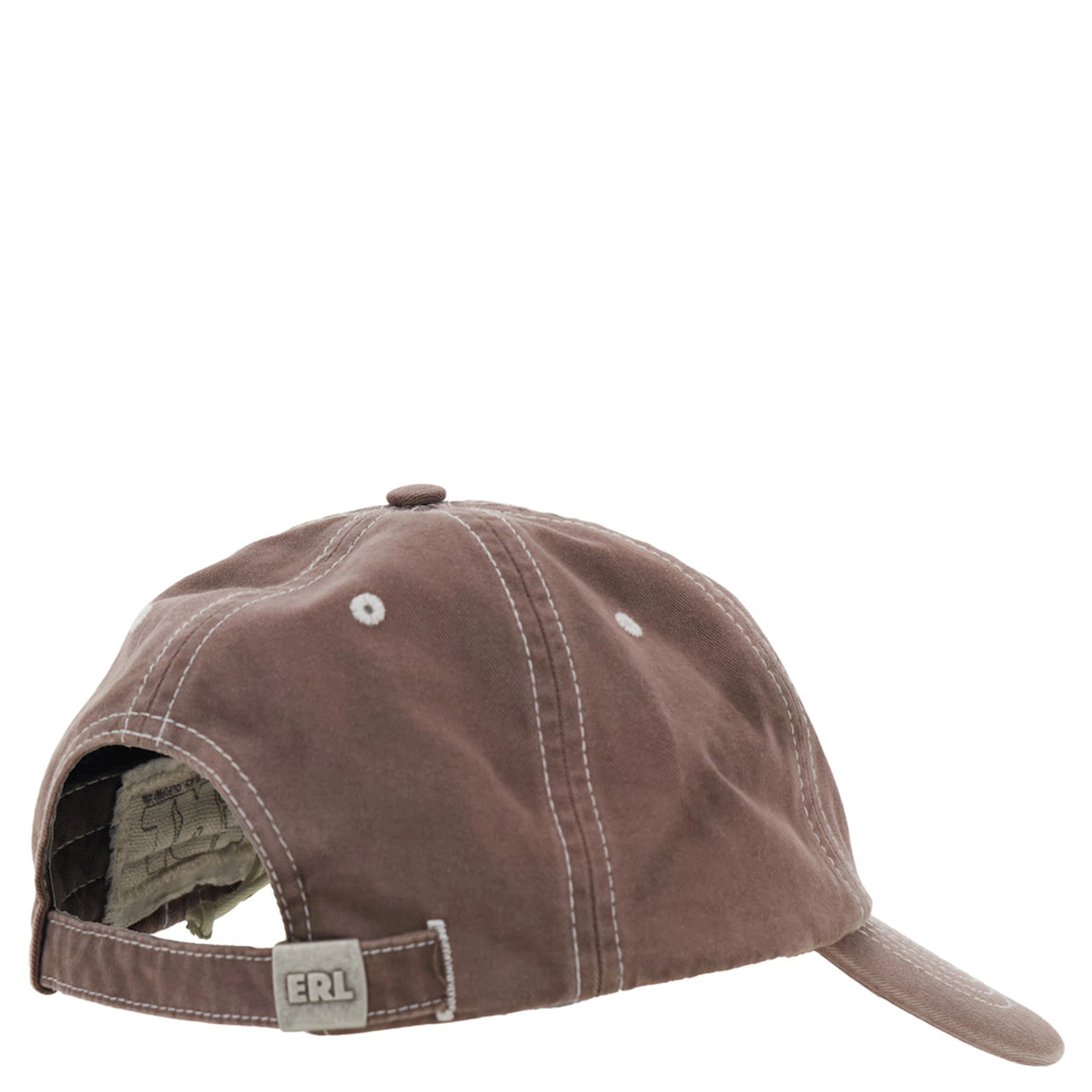 California Brown Baseball Cap with Lettering on the Front in Cotton Man