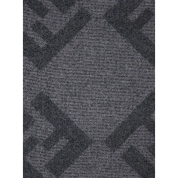 Grey Fringed Edge Scarf with All-Over FF Logo in Wool Men