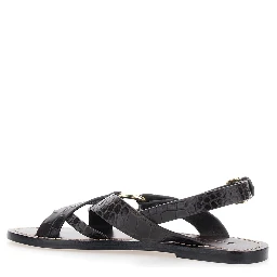 FLORENCE Brown Leather Sandals for Women
