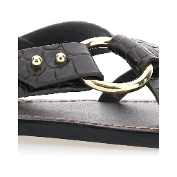 FLORENCE Brown Leather Sandals for Women