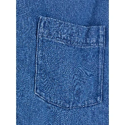 Shirt ZAYNE DENIM ZIP Blue with Front Zip in Tencel Men