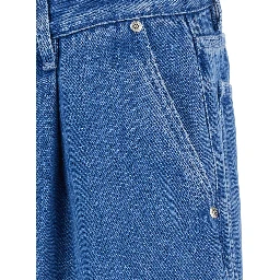 Camden Blue High-waisted Jeans with logo patch on the back in Cotton Men
