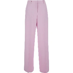 Pink PANTS with five-pocket design in Viscose Woman