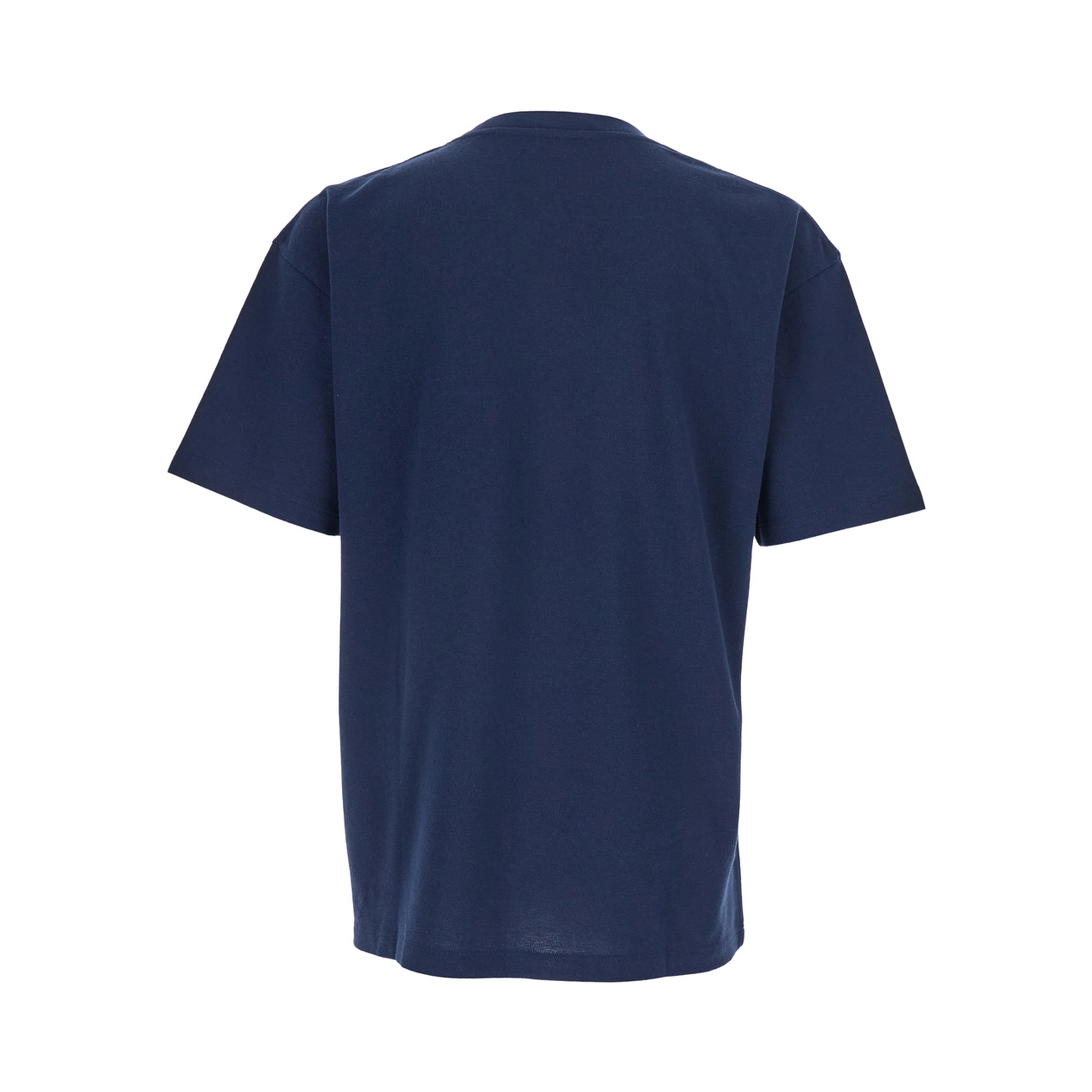 Blue T-Shirt with Round Neck and Short Sleeves in Cotton for Men