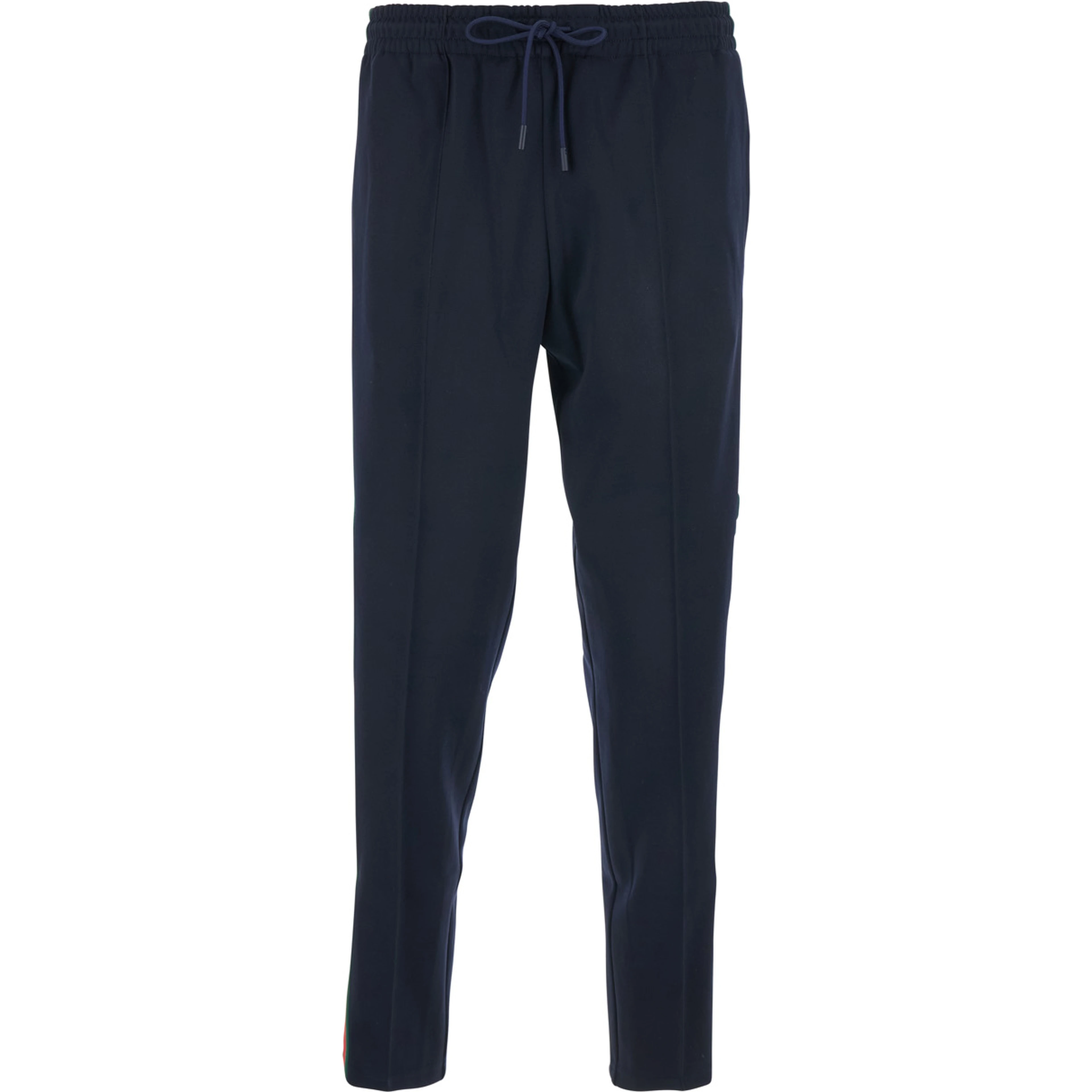 Blue Pants with Elastic Waist and Drawstring and Web Detail on the Side in Tech Fabric for Men