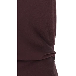Long Dress Reanon with American Neckline and Open Back in Tech Fabric Brown Women