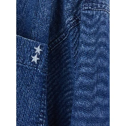 Shirt WOMAN SHIRT with Classic Collar and Long Sleeves in Blue Cotton for Women