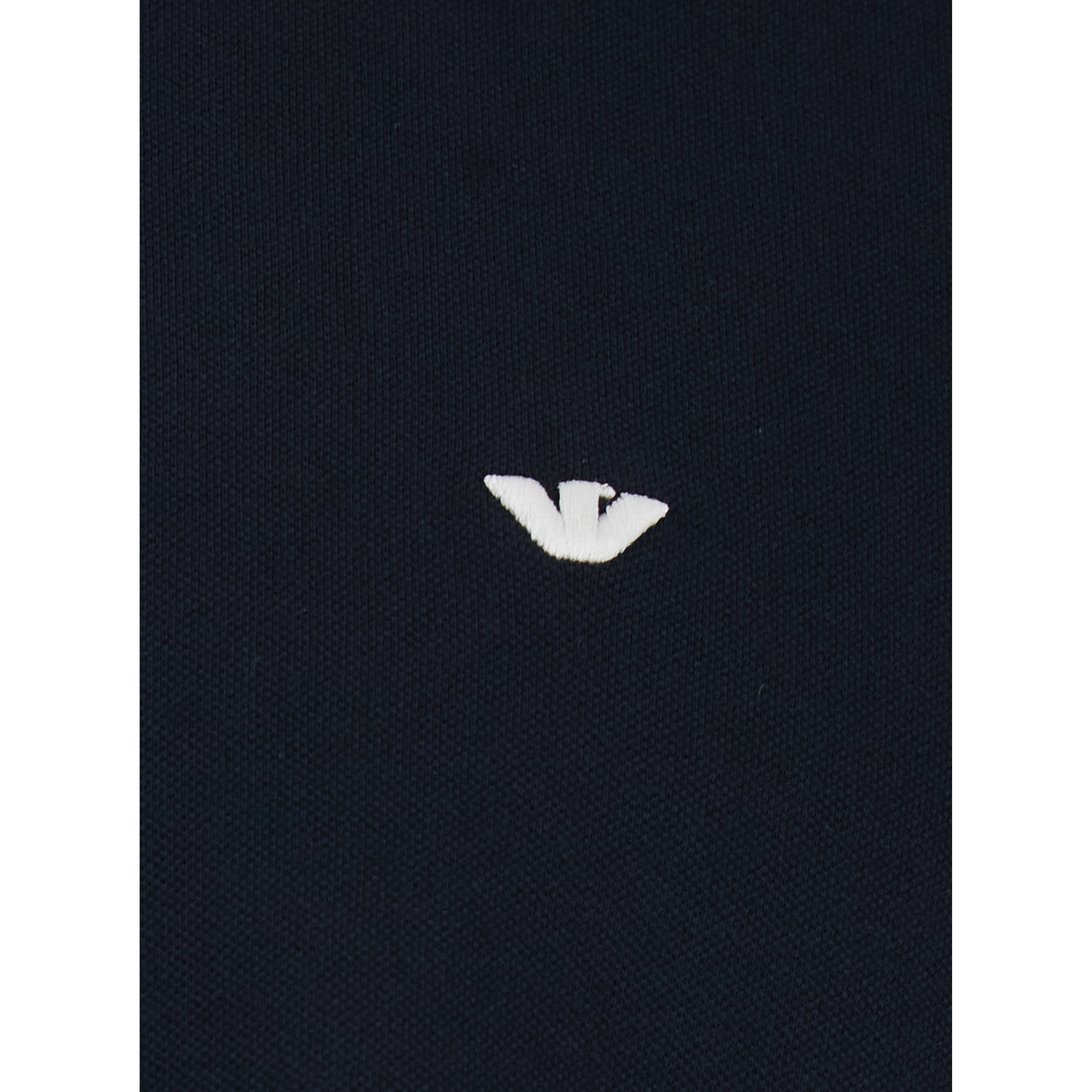 Blue Polo with Classic Two-Tone Collar and Logo Embroidery on the Front in Cotton for Men
