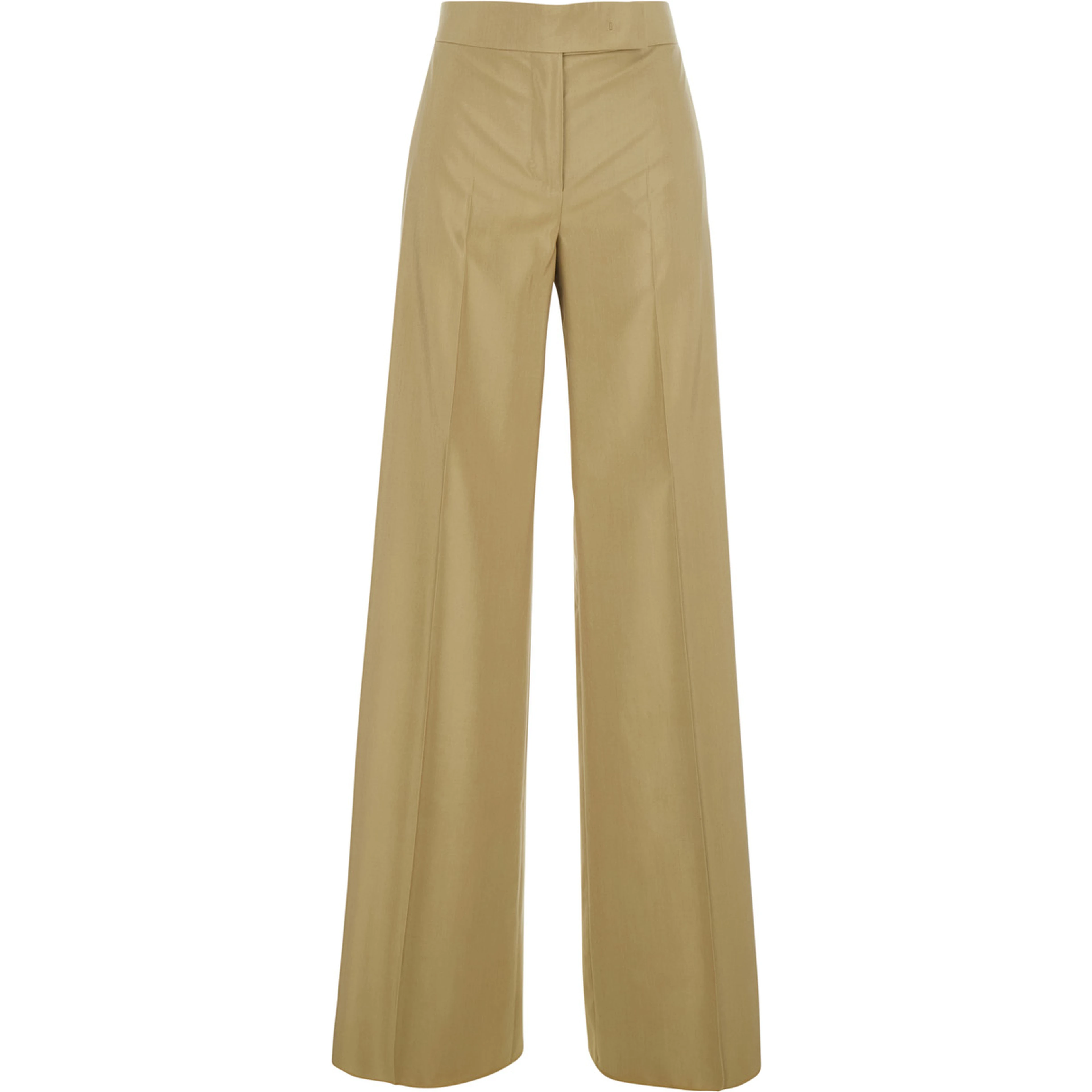 BRONTE Beige Pants with Side Pockets in Wool and Silk Woman