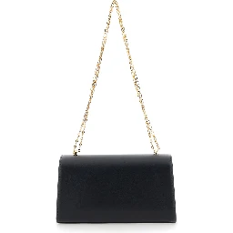 Shoulder Bag CHAIN SYMMETRY with Smooth Black Leather Chain Detail for Women