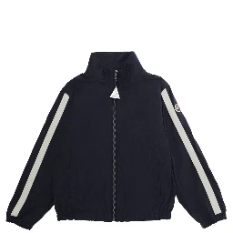 Venoste Blue Jacket with Striped Details on the Sleeve and Logo Patch on the Sleeve in Tech Fabric Boy