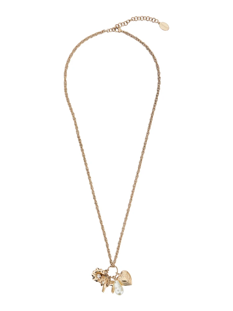CHARMS Necklace with Metallic Metal Details for Women