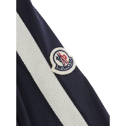 Venoste Blue Jacket with Striped Details on the Sleeve and Logo Patch on the Sleeve in Tech Fabric Boy