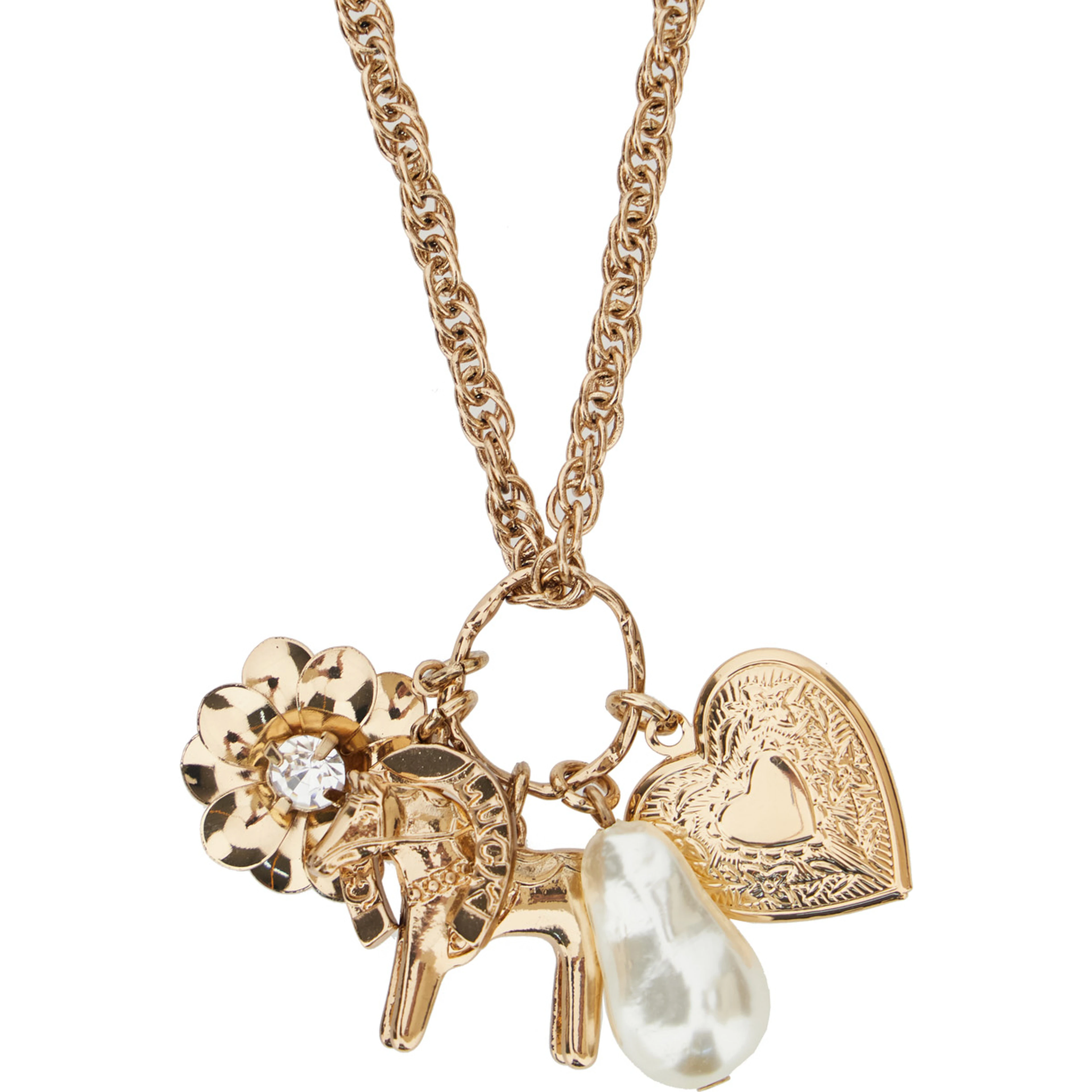 CHARMS Necklace with Metallic Metal Details for Women