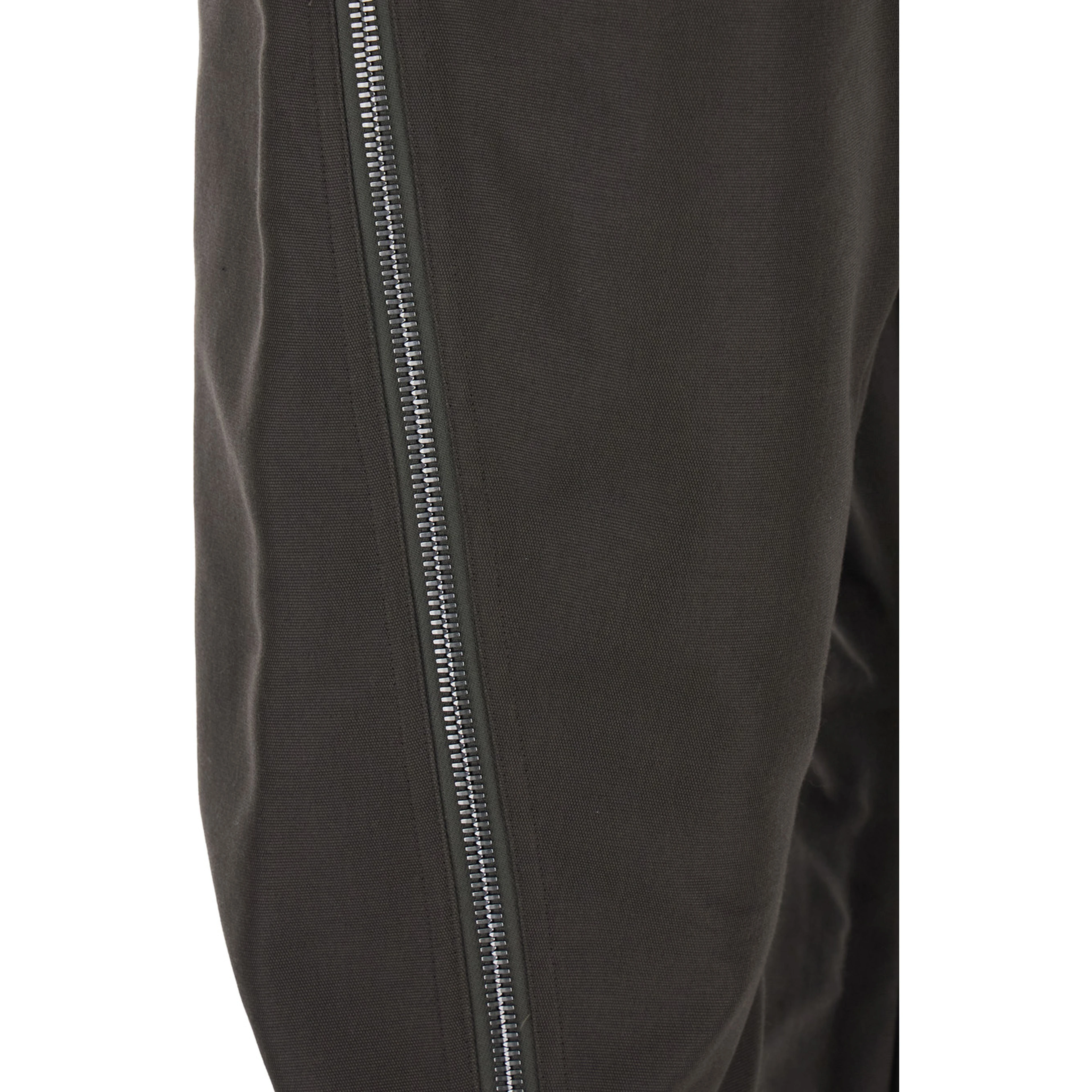 Bolan Banana Pants with Zip Details in Brown Stretch Cotton for Men