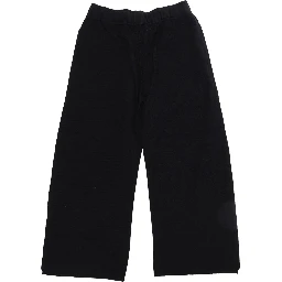 Black Pants with elasticated waist and numeric logo on the front in cotton Boy