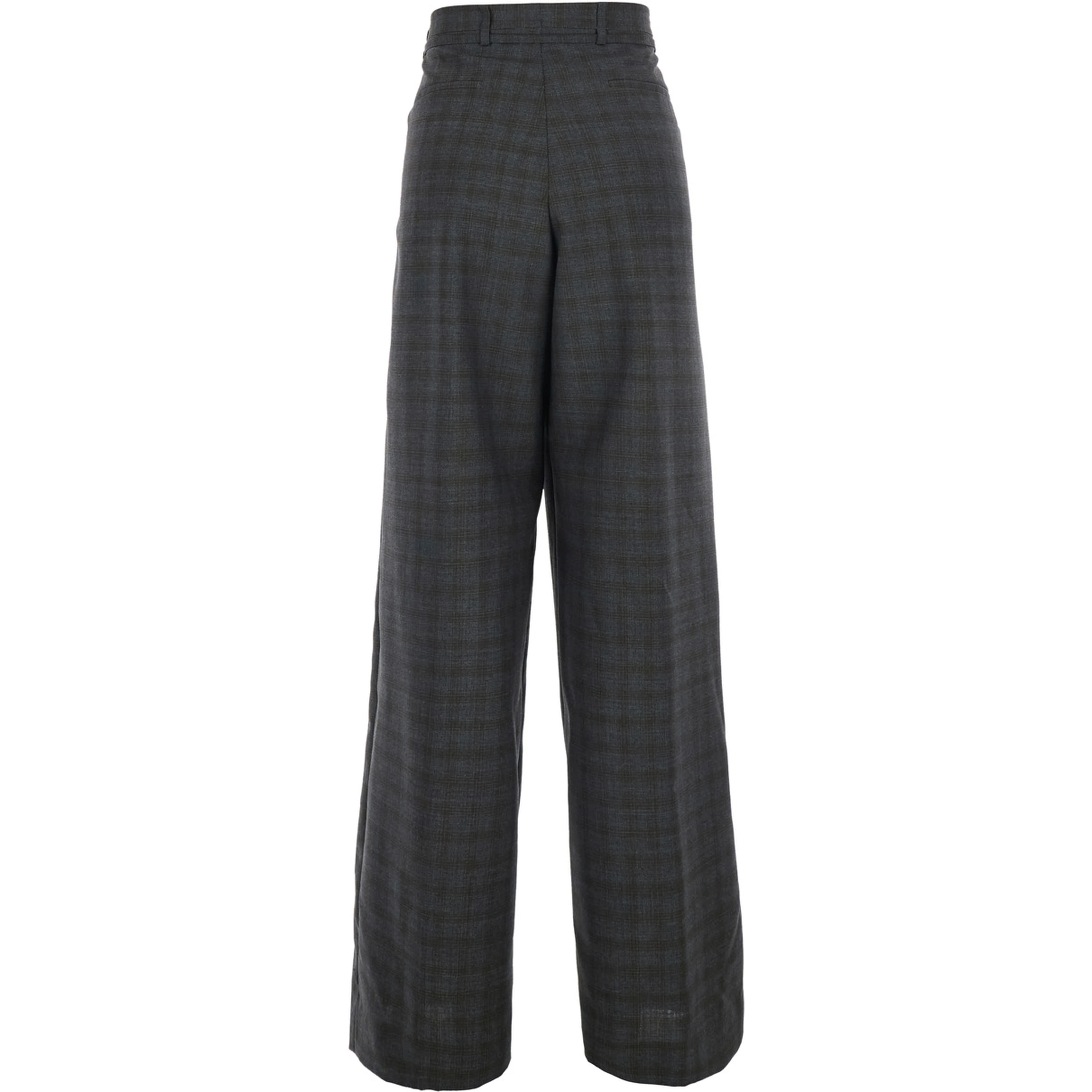 PECHA Brown High-waisted Pants with Striped Motif in for Women