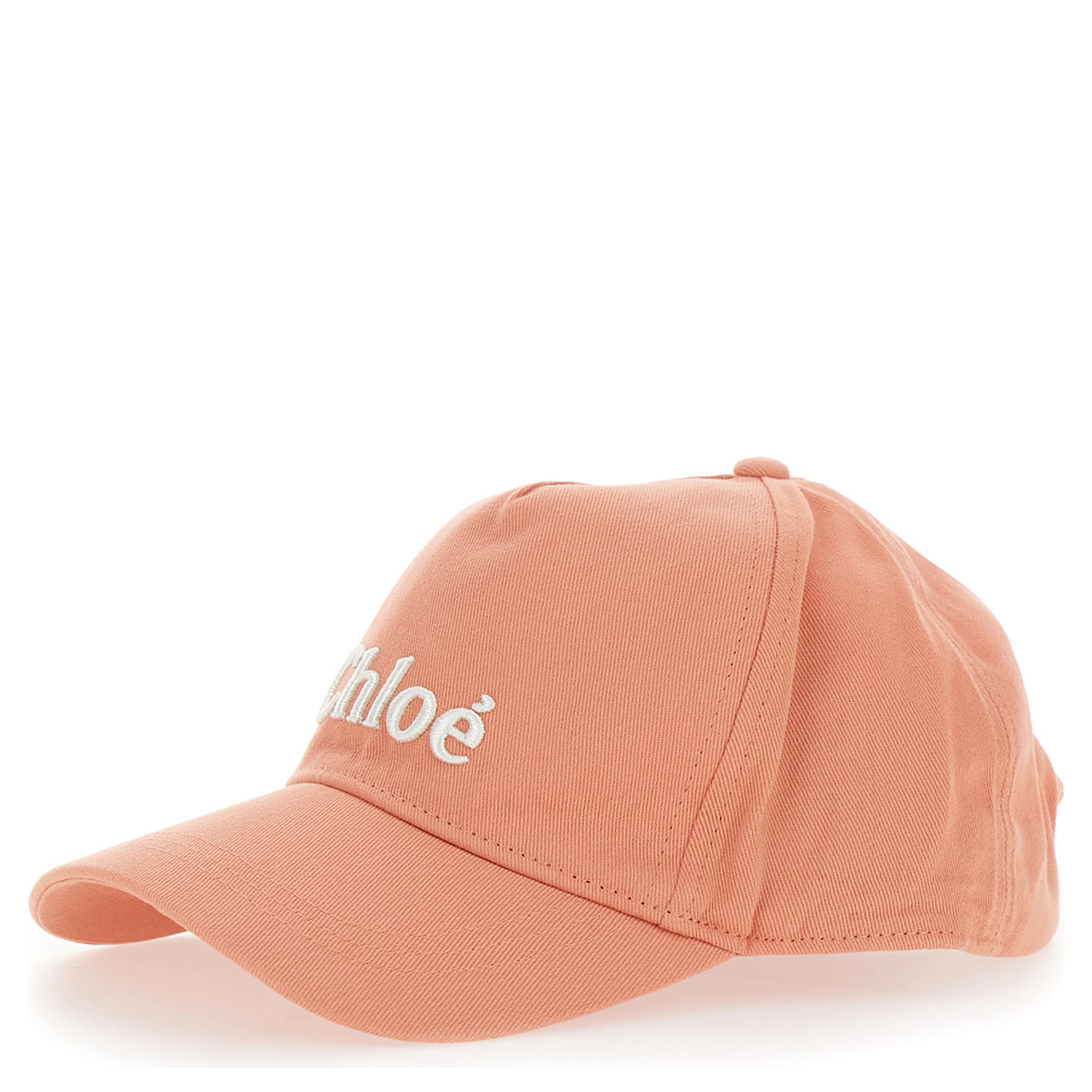 Orange Baseball Cap with Logo Lettering on the Front in Cotton for Girls