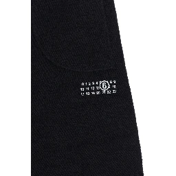 Black Pants with elasticated waist and numeric logo on the front in cotton Boy