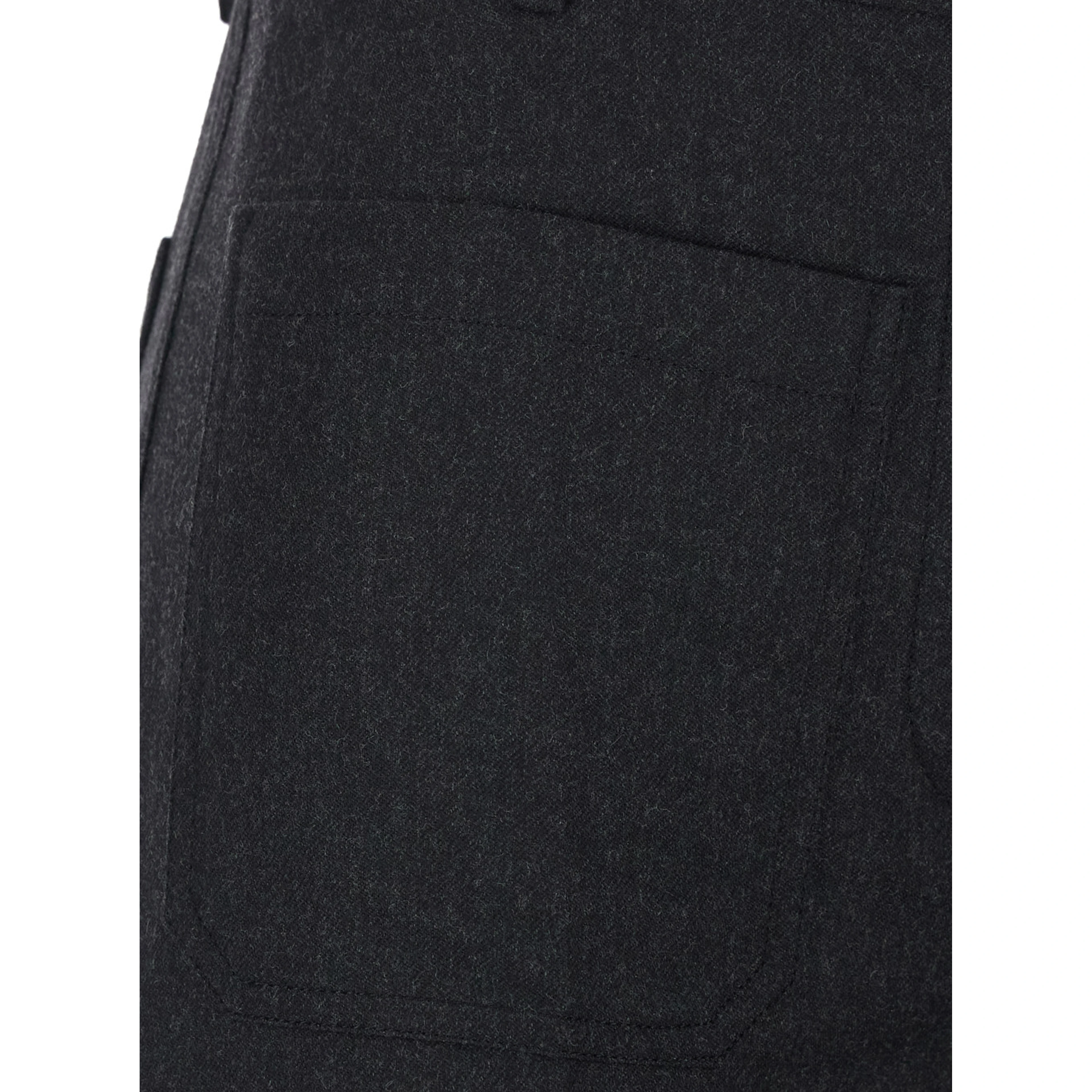 Alina Grey Pants with patch pockets on the front in wool for women