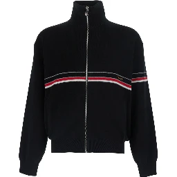 black Turtleneck with logo lettering on the front in cotton for men
