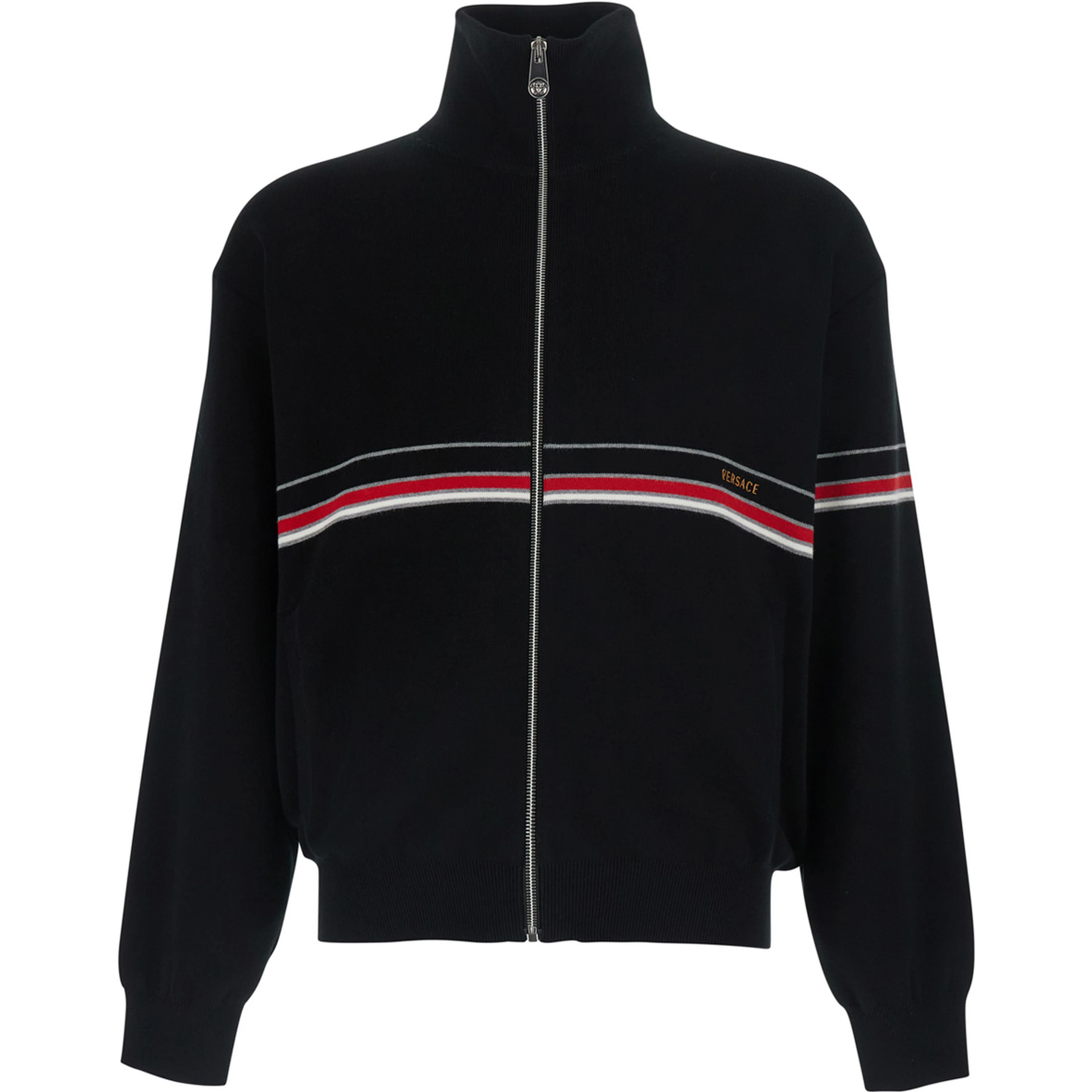 black Turtleneck with logo lettering on the front in cotton for men