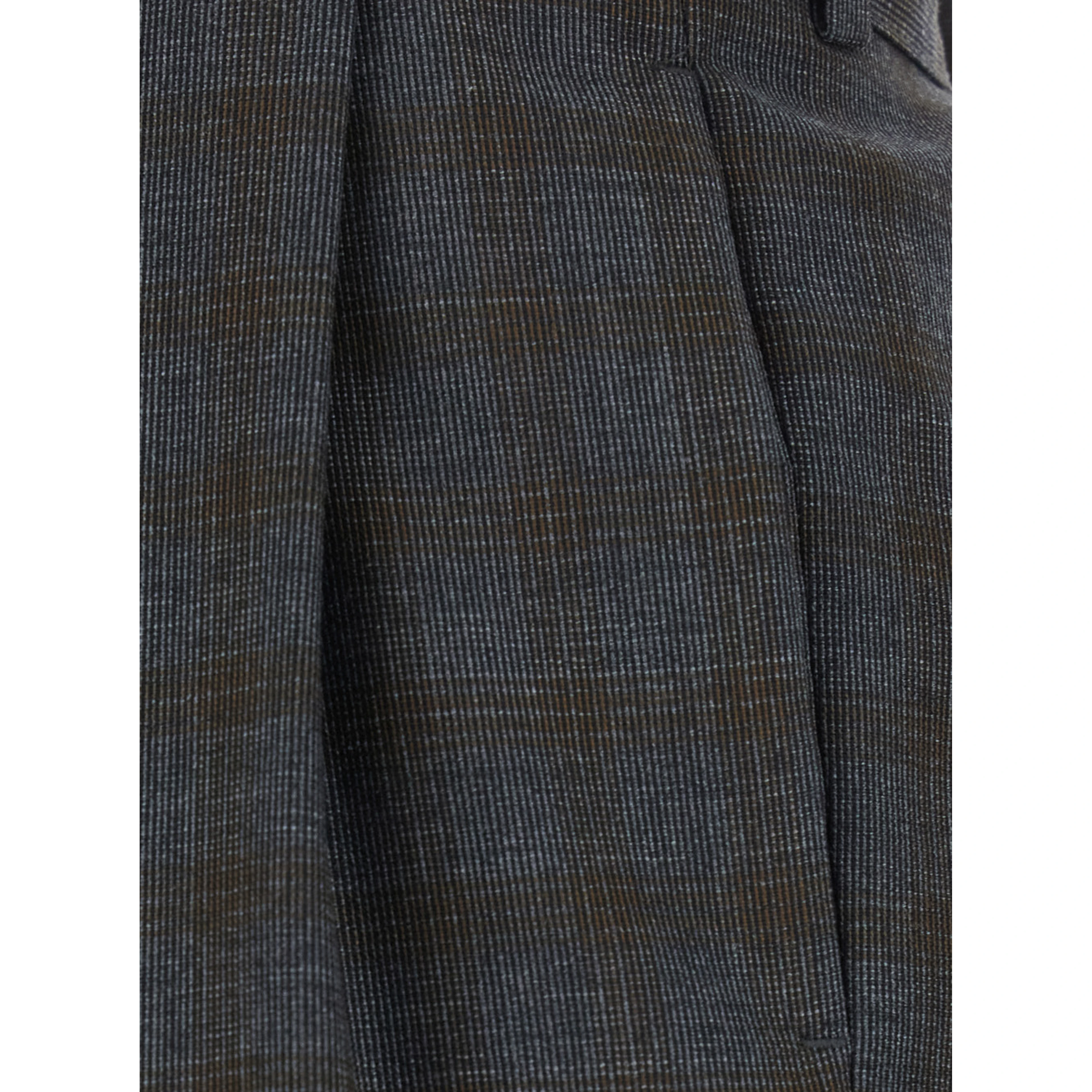 PECHA Brown High-waisted Pants with Striped Motif in for Women