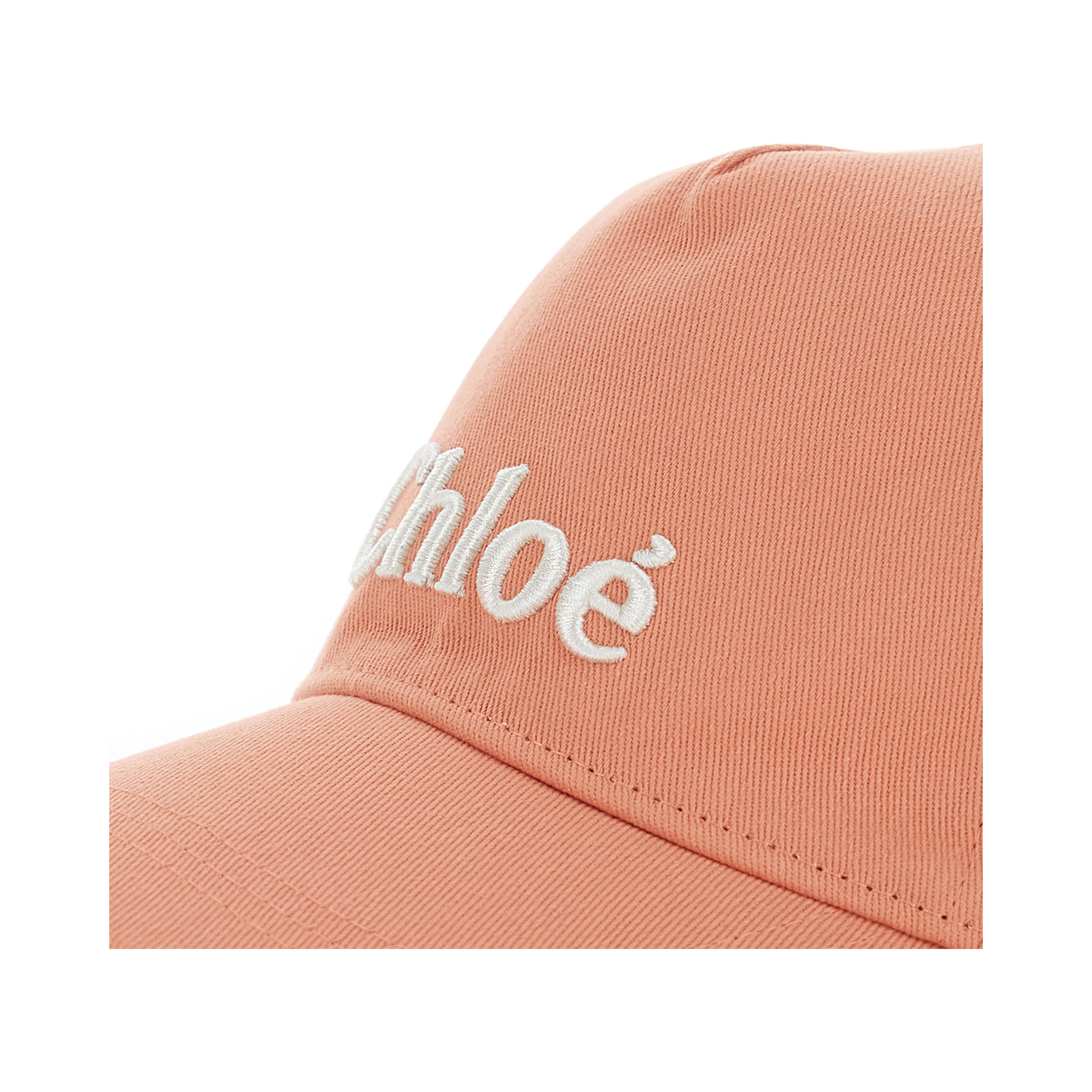Orange Baseball Cap with Logo Lettering on the Front in Cotton for Girls