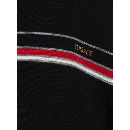 black Turtleneck with logo lettering on the front in cotton for men