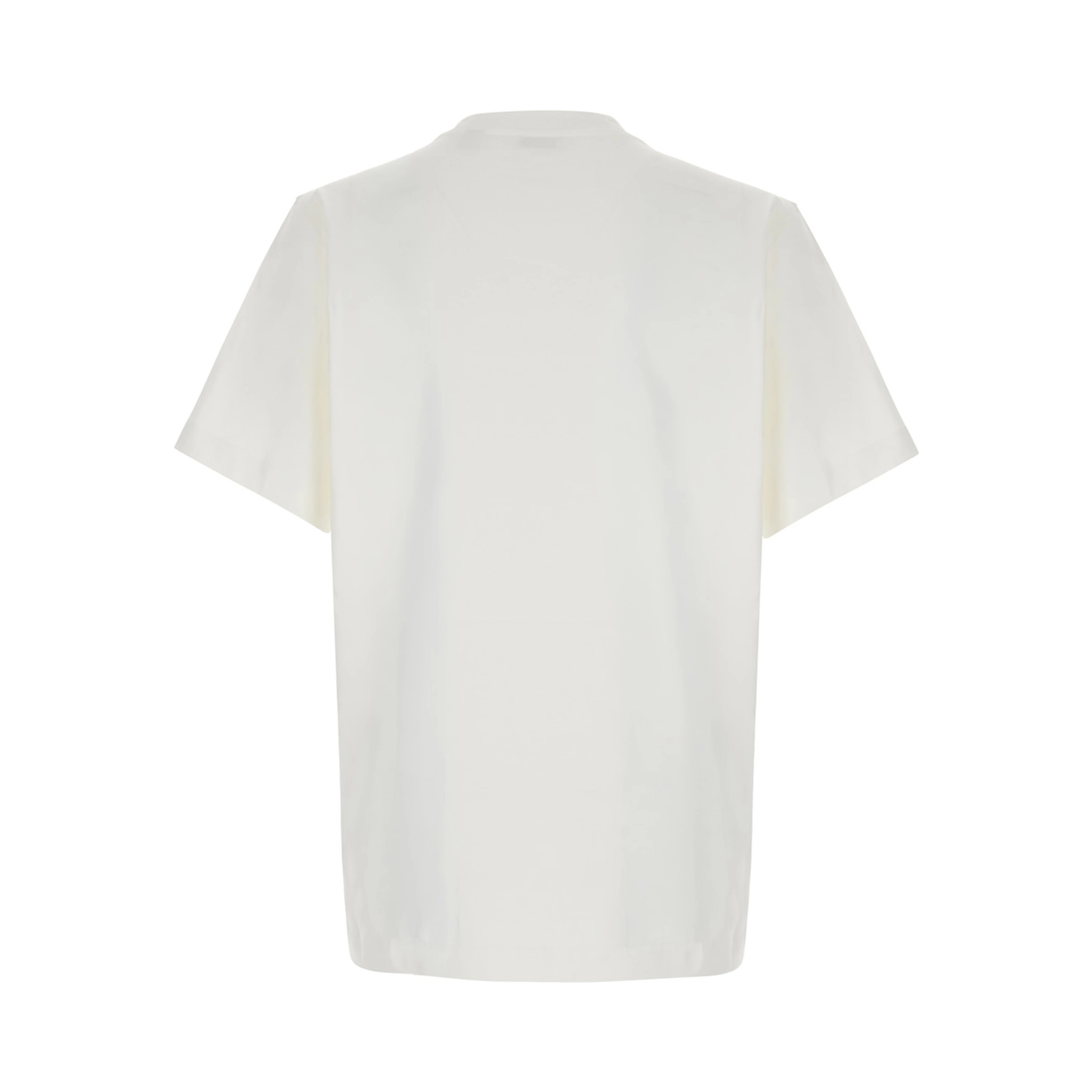 White T-shirt with embroidered EKD logo on the front in Cotton for men