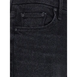 The Roller Sneak Gray Jeans with Wide Leg and Logo Embroidery on the Back in Denim for Women