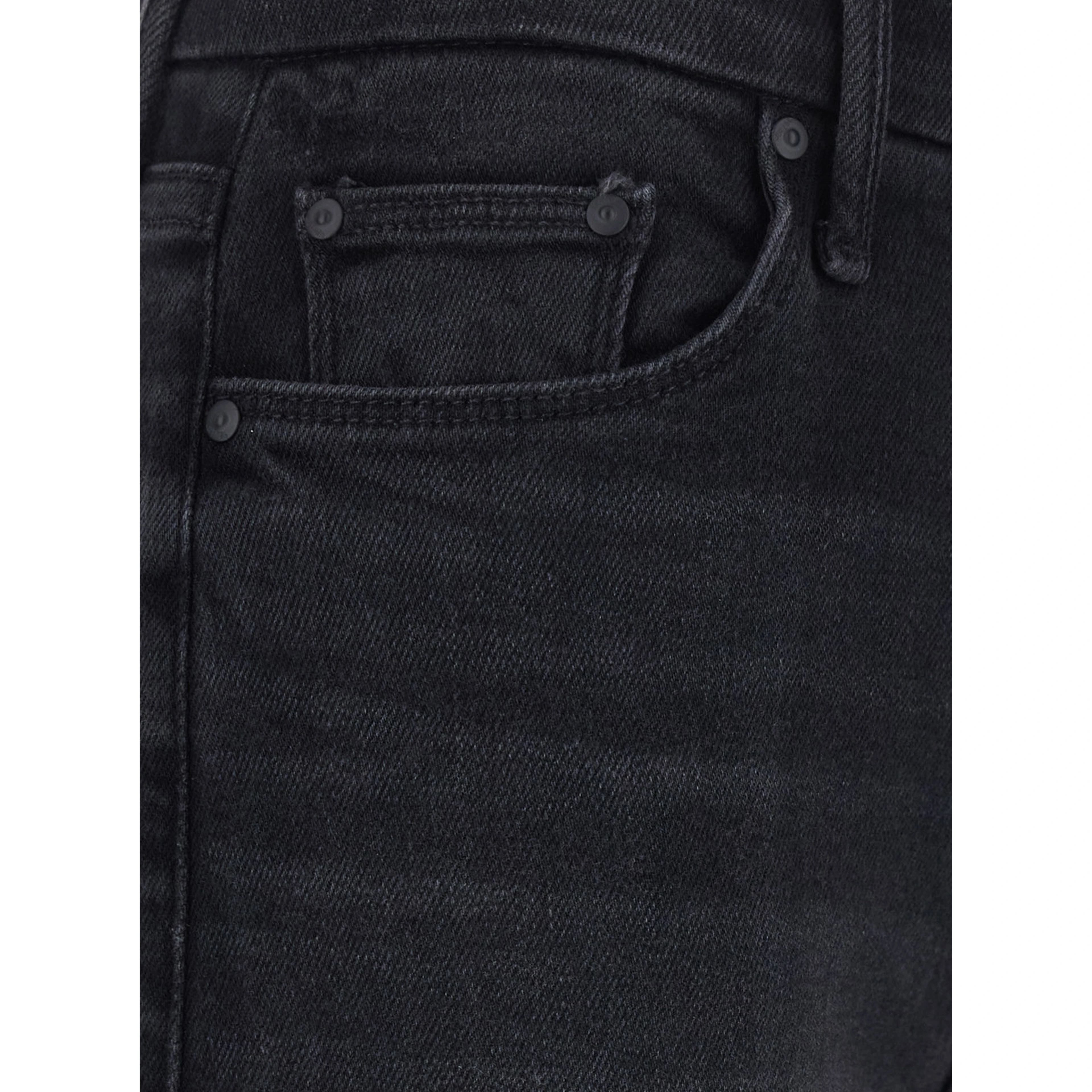 The Roller Sneak Gray Jeans with Wide Leg and Logo Embroidery on the Back in Denim for Women
