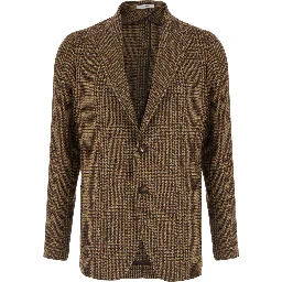 MONTECARLO Single-breasted Jacket with Row Pockets in Brown