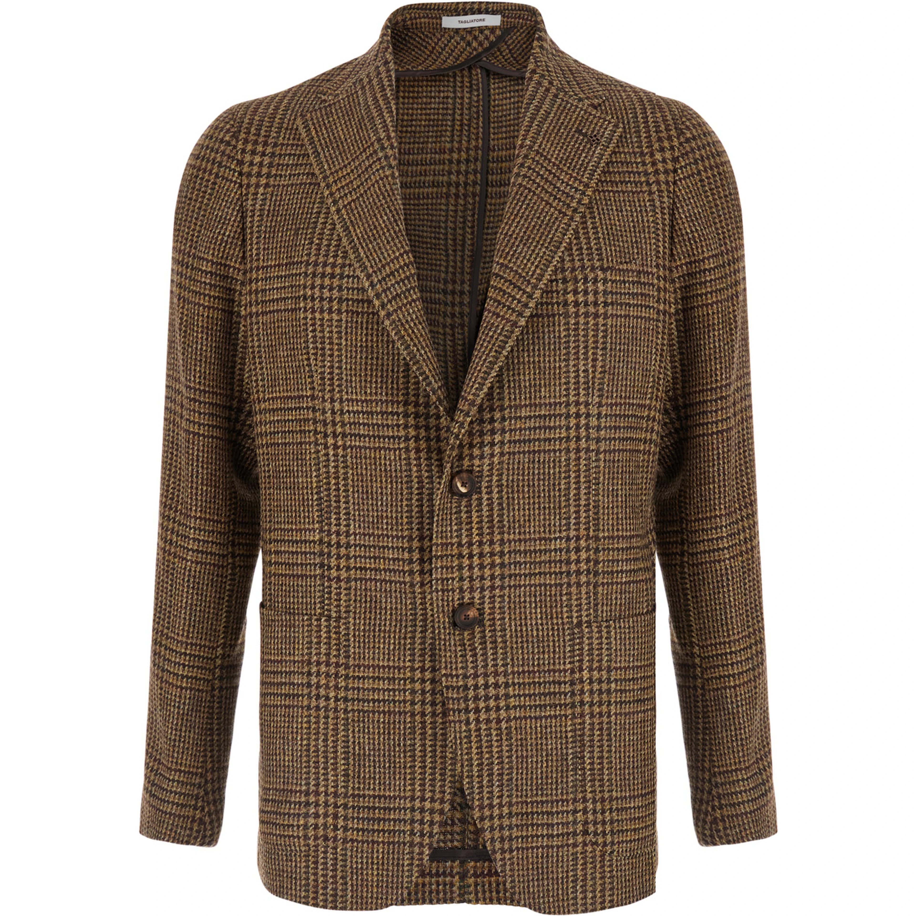 MONTECARLO Single-breasted Jacket with Row Pockets in Brown