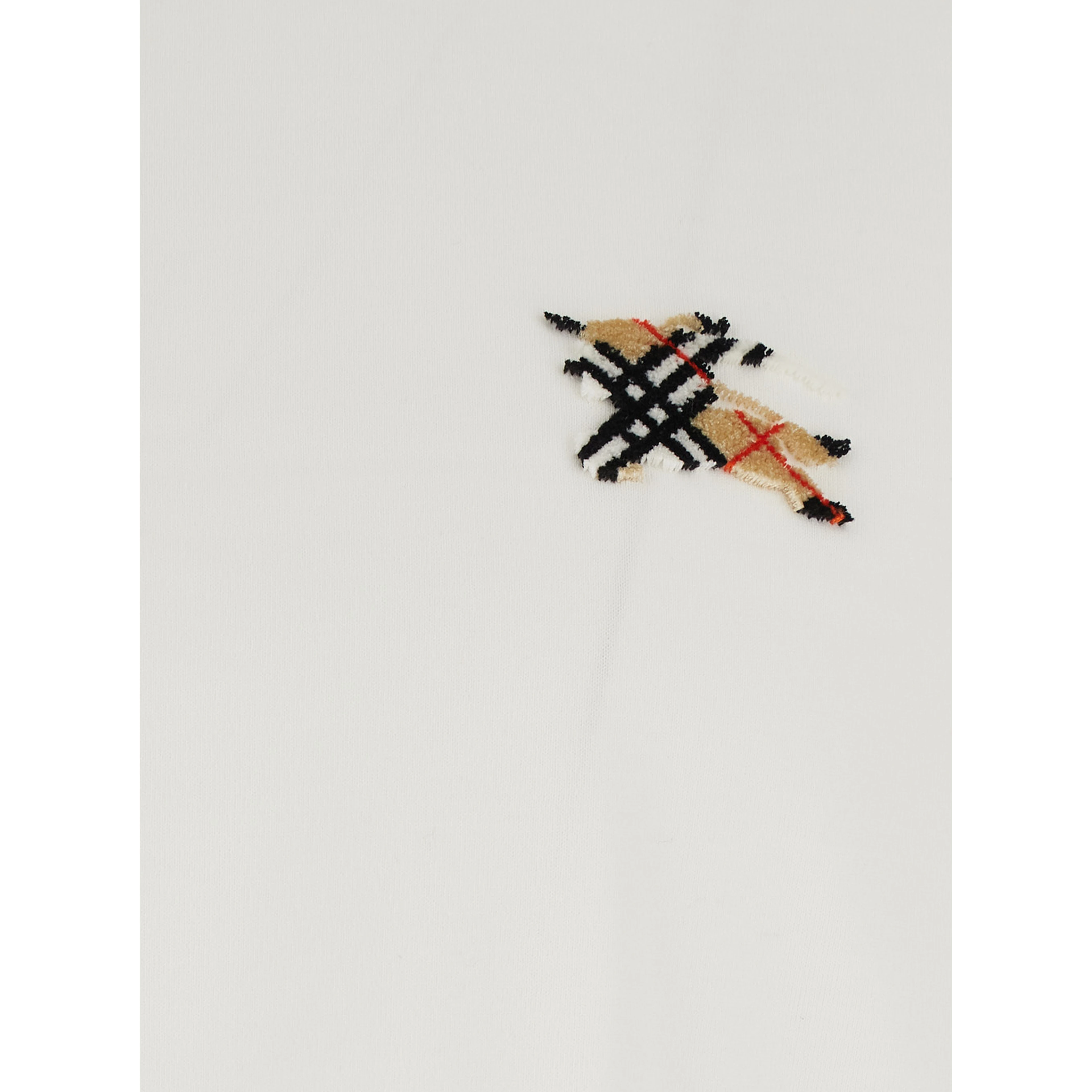 White T-shirt with embroidered EKD logo on the front in Cotton for men