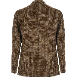 MONTECARLO Single-breasted Jacket with Row Pockets in Brown