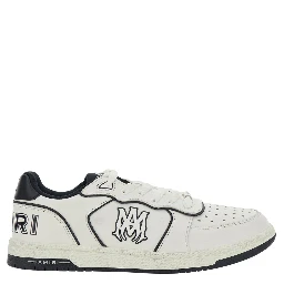 NEWPORT White Sneakers Low Top with Logo Patch on the Side and Contrasting Heel with Leather Logo Lettering for Men